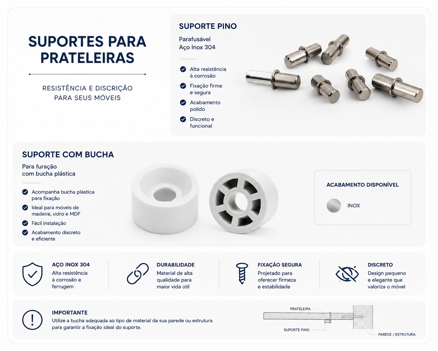 Suporte para Prateleiras